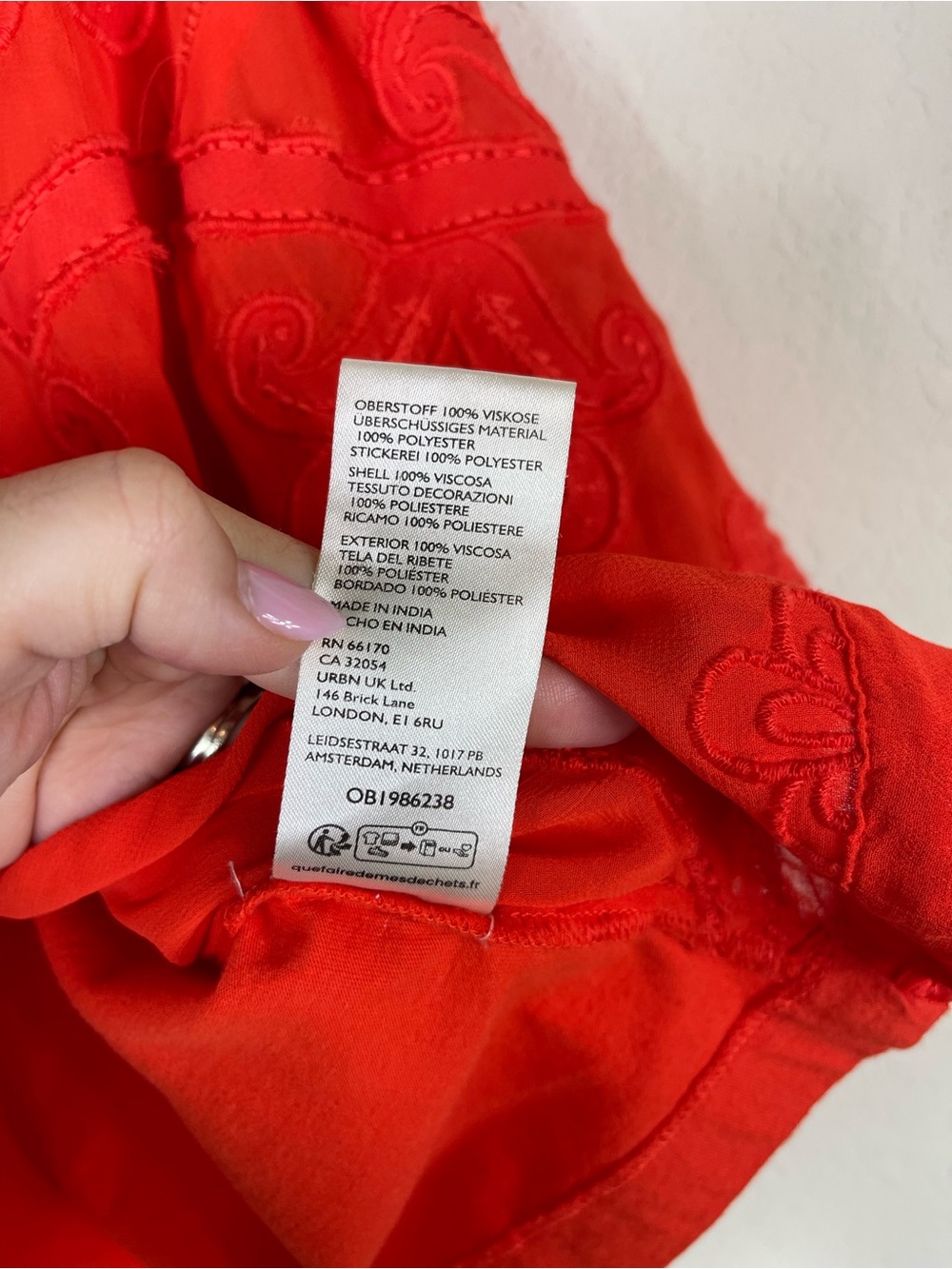 By Anthropologie Sheer Embroidered Boxy Top Size Small - Picture 7 of 9